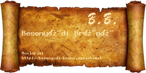 Besenyődi Brúnó névjegykártya